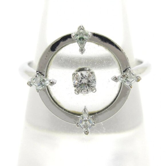 Auth SWAROVSKI - Clear Silver Swarovski Crystal Hardware Ring - Picture 1 of 7